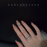 Arzonai European and American style design plain ring female Korean version of the cold wind ins net red tassel butterfly even finger ring female